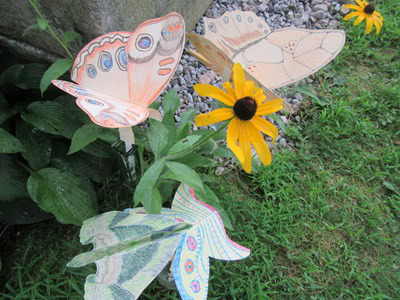 photo of artwork, moths and butterflies