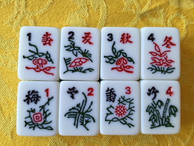 photo of mahjong tiles