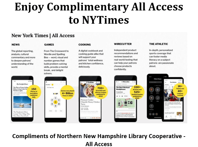 Image showing New York Times all access on mobile phone screens