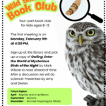 poster image for book club, info same as in text