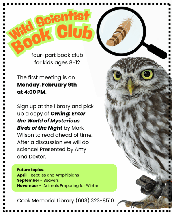 poster image for book club, info same as in text